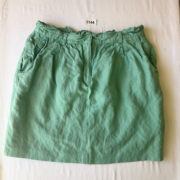 Love21 Women’s Linen Mini Skirt size M, Mint Green, w Pockets - Picture 1 of 7